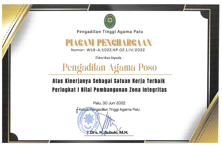 penghargaan triwulan ii 2022