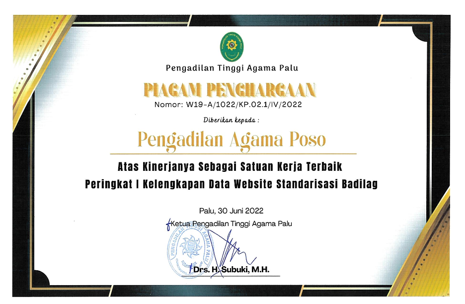 penghargaan triwulan ii 2022