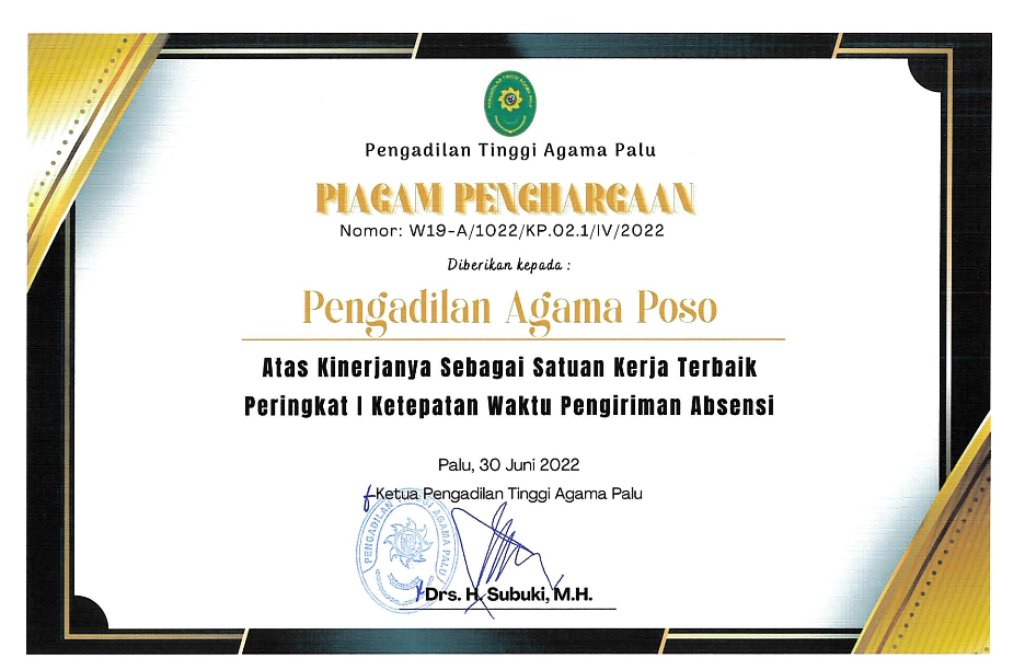 penghargaan triwulan ii 2022