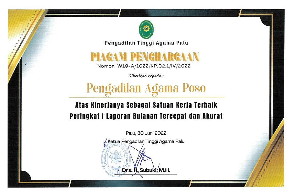penghargaan triwulan ii 2022